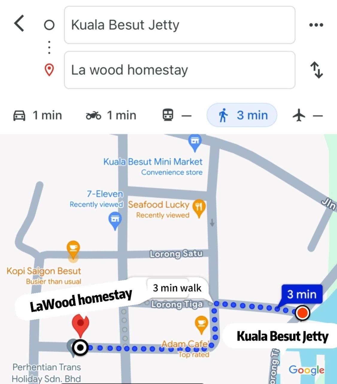 La Wood Homestay Kampung Kuala Besut Exteriör bild